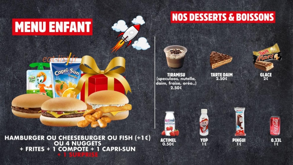 Kennedy’s Burger — carte page 3