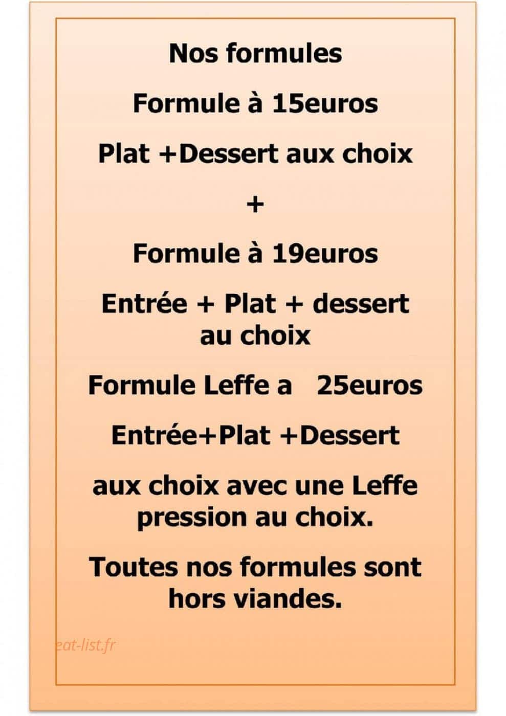 Le Café du Stade — carte page 1