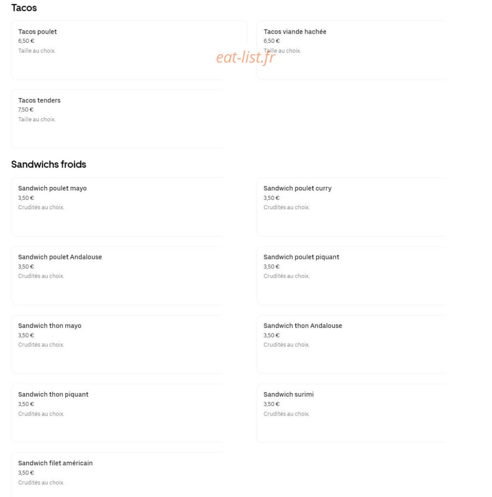 Le fournil — carte page 1