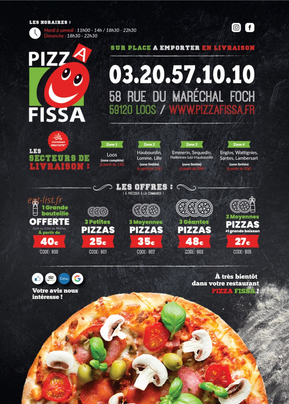 Pizza Fissa — carte page 1