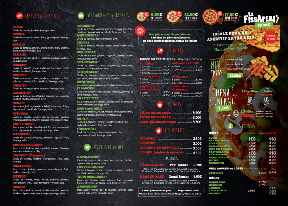 Pizza Fissa — carte page 2