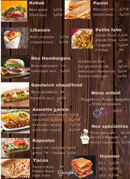 Snack Loos — carte page 1