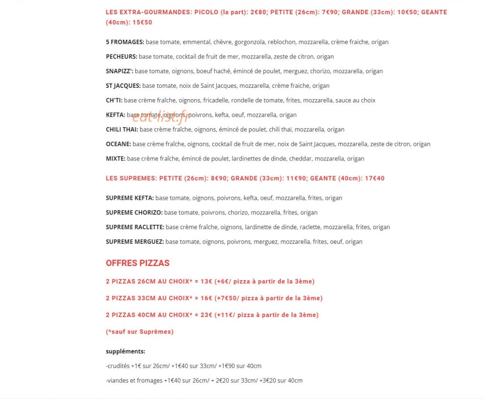 Snapizz' — carte page 2