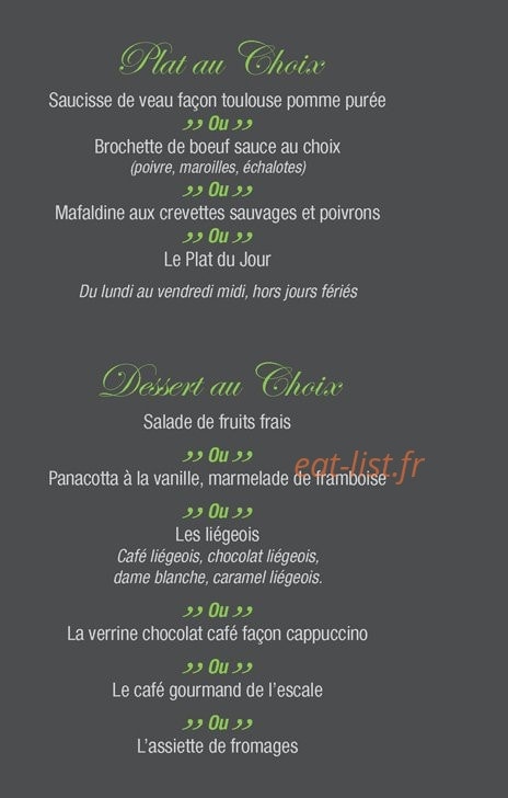 L' Escale — carte page 4