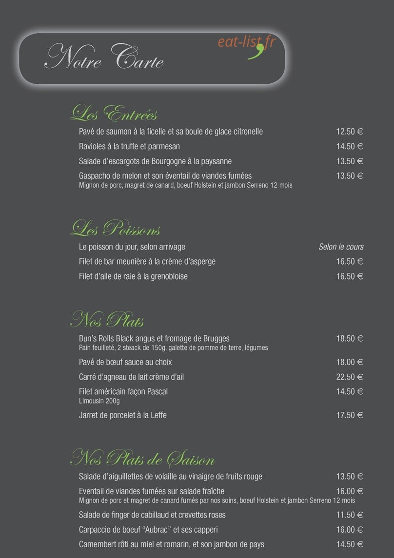 L' Escale — carte page 9