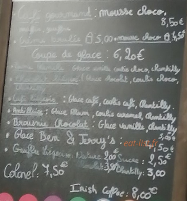 Brasserie du Burger — carte page 1