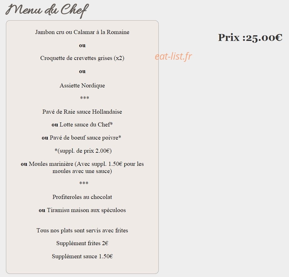 Chez Antoine — carte page 10