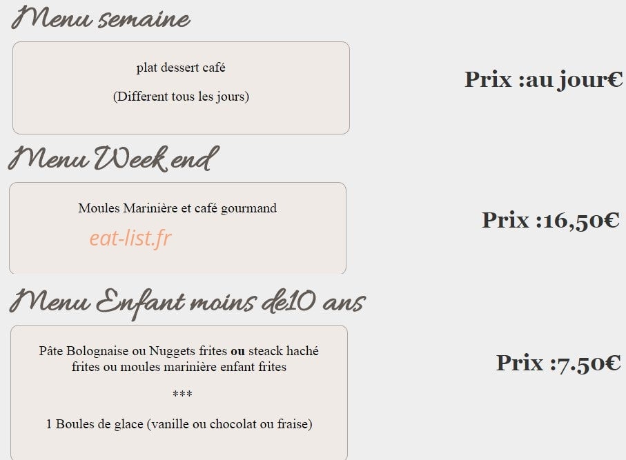 Chez Antoine — carte page 12