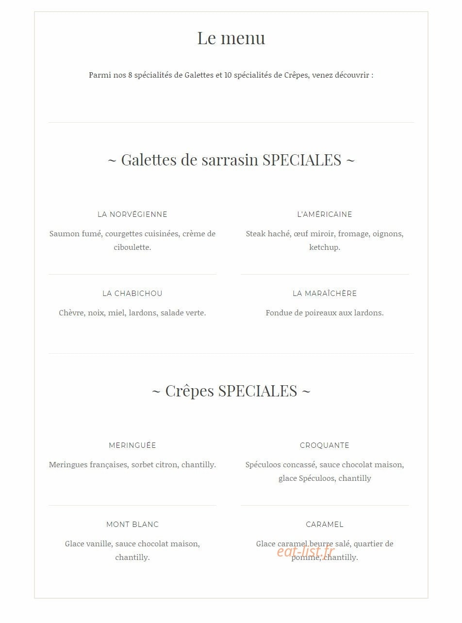 La Favorite — carte page 1