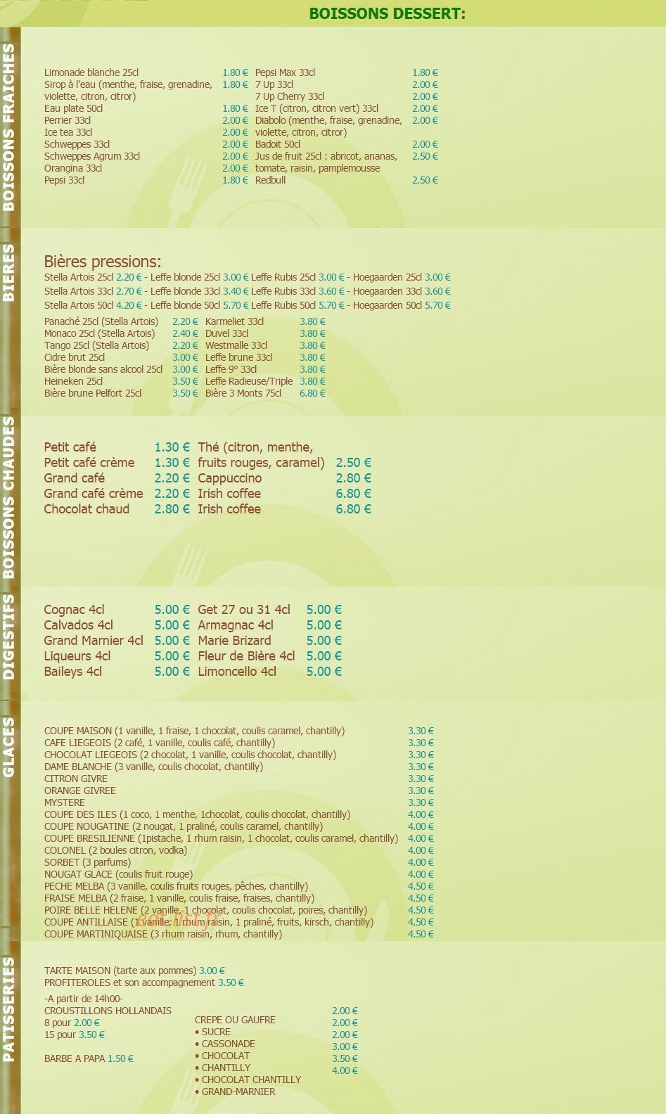 La petite fringale — carte page 3