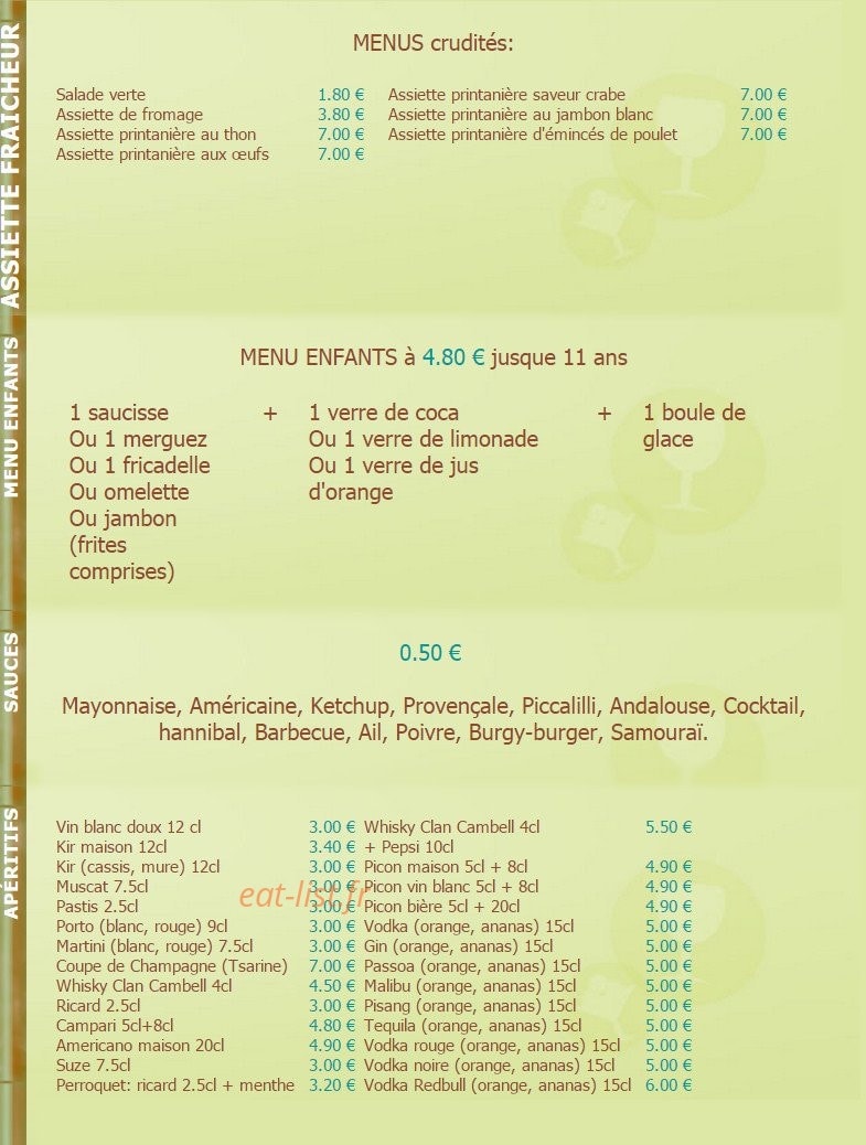 La petite fringale — carte page 2