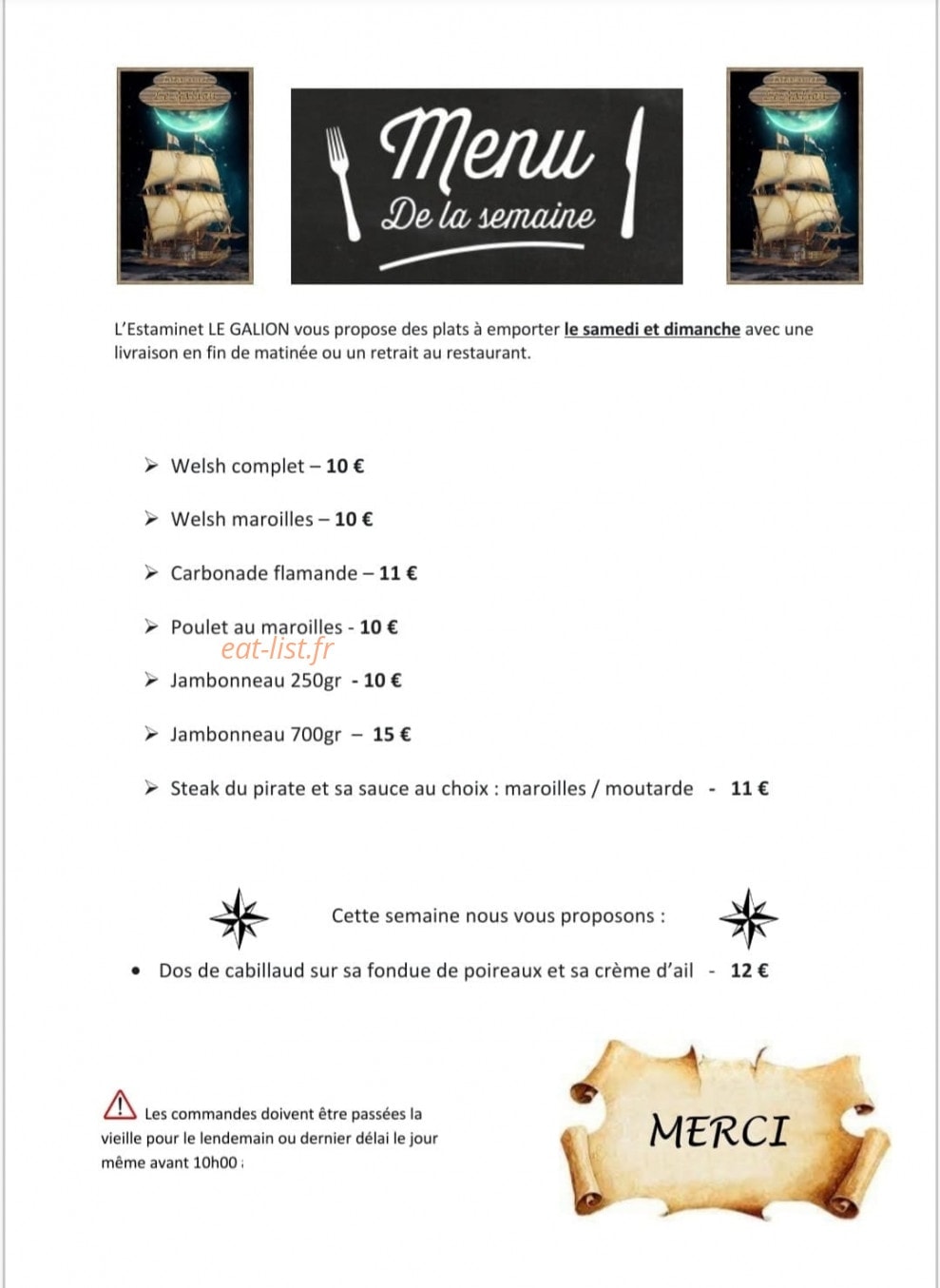 Le Galion — carte page 1