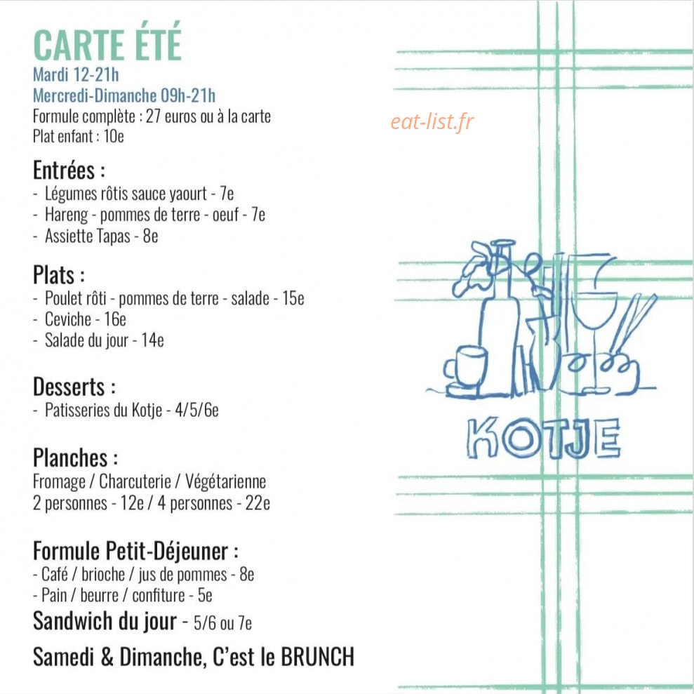 Le Kotje — carte page 1