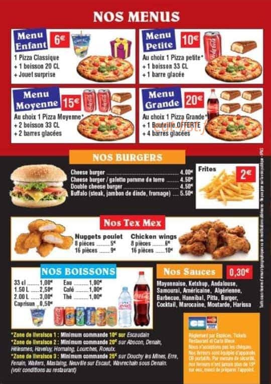 Délice Pizza — carte page 3