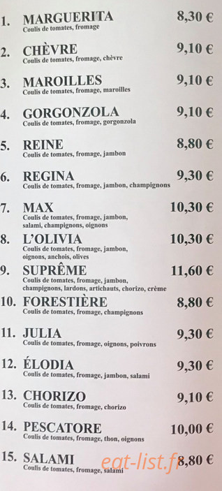 L'olivia — carte page 2