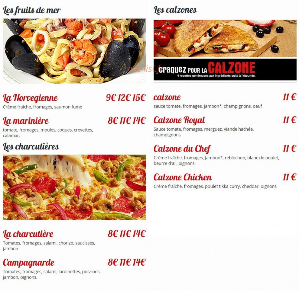 Baraka Pizz — carte page 3