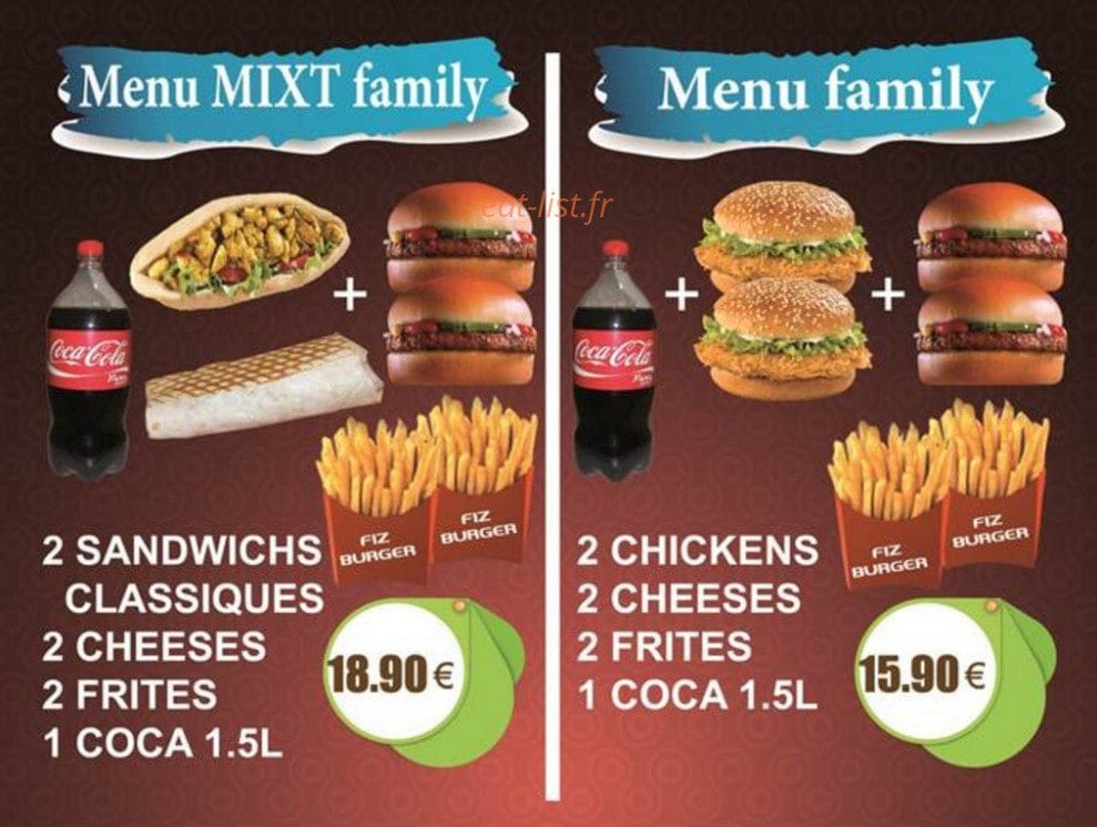 Fiz Burger — carte page 4