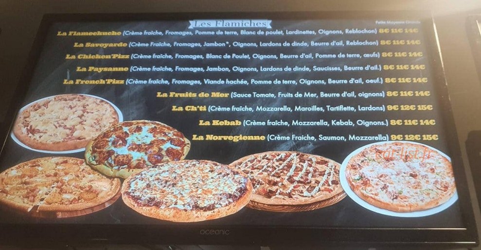 Régal Pizz — carte page 1