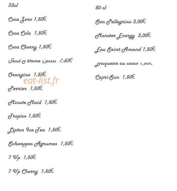 Le royal frites — carte page 6