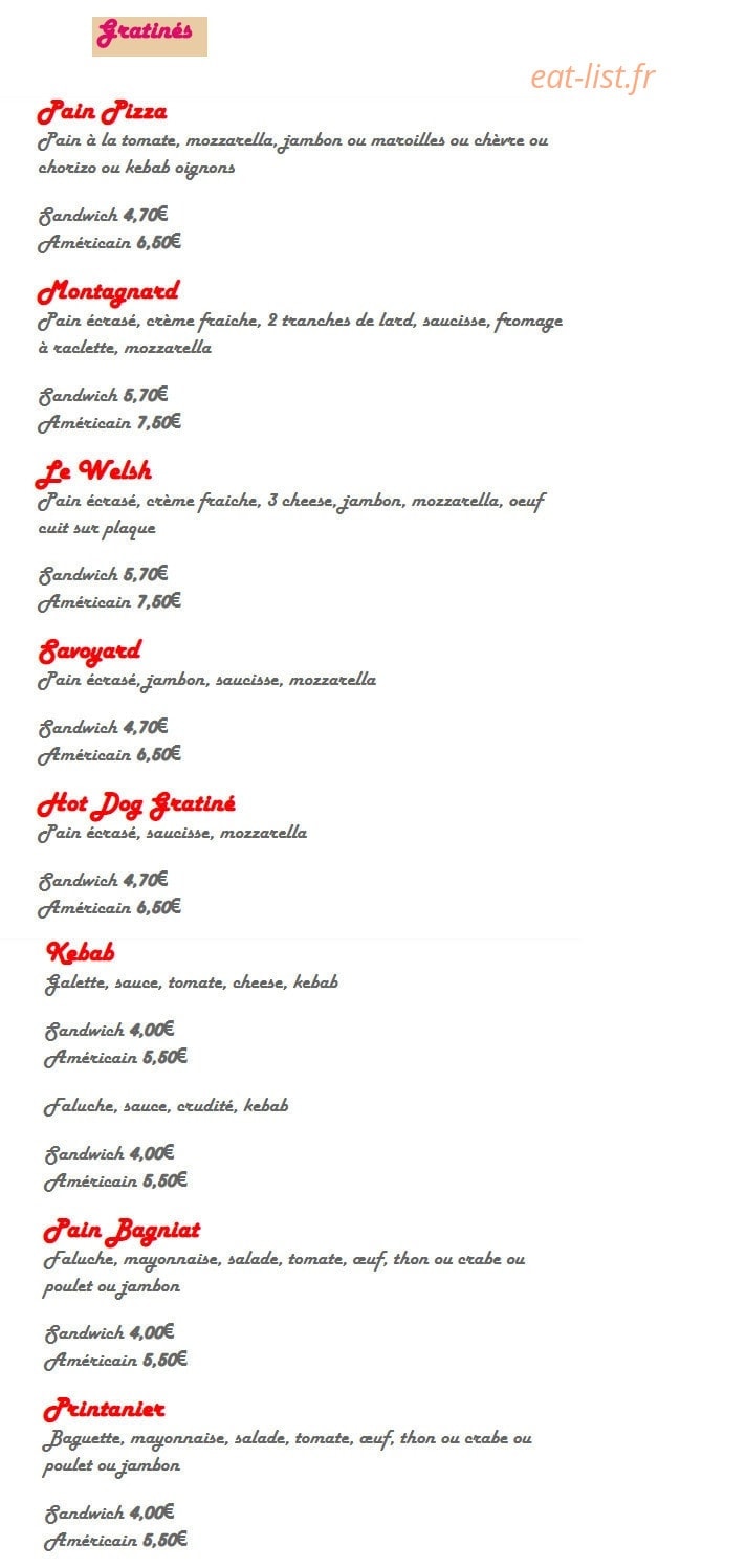 Le royal frites — carte page 4