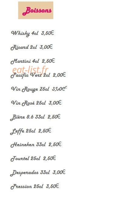 Le royal frites — carte page 5