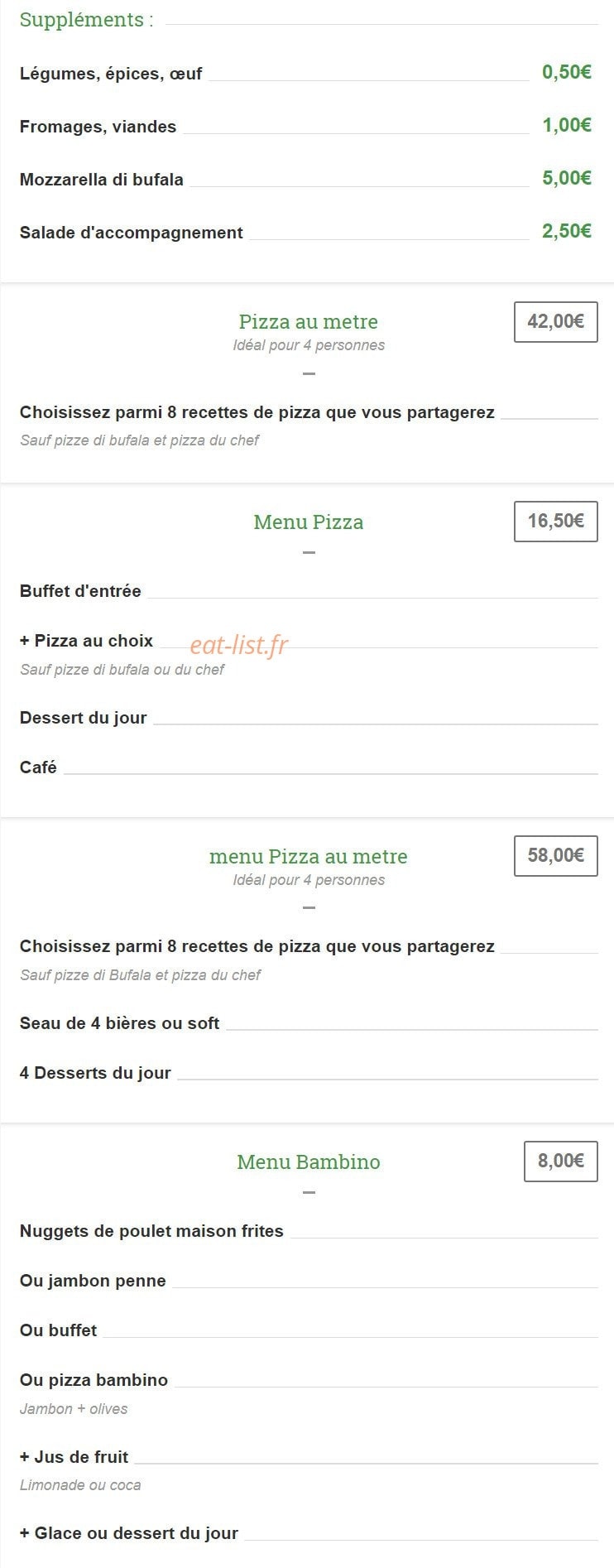 Au Feu de Bois — carte page 7