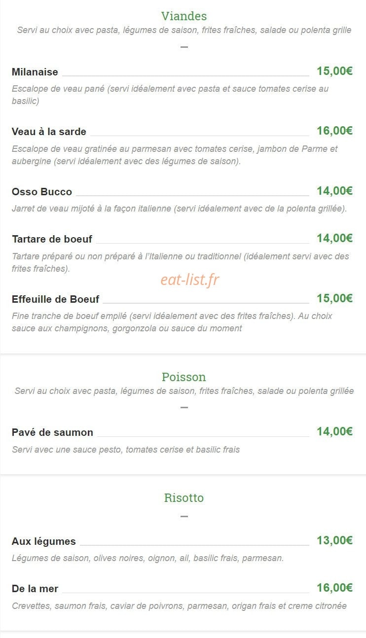 Au Feu de Bois — carte page 2