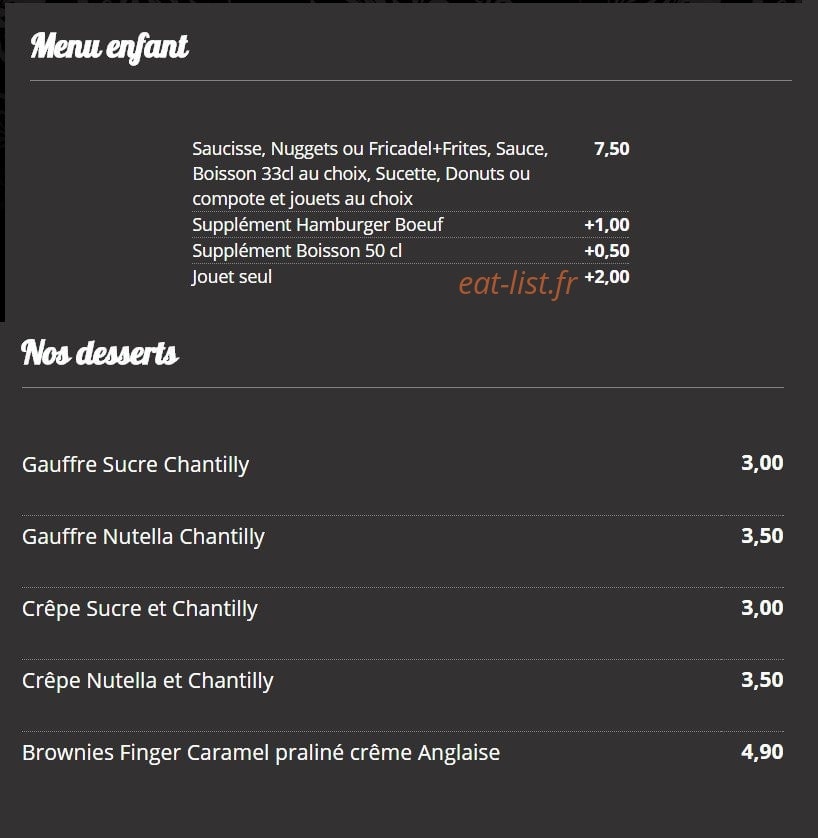 F.B.I frite belge irresistible — carte page 8
