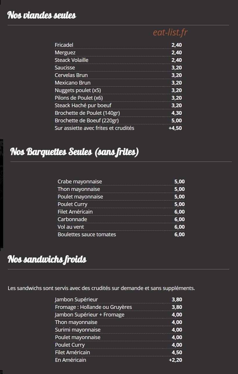 F.B.I frite belge irresistible — carte page 2
