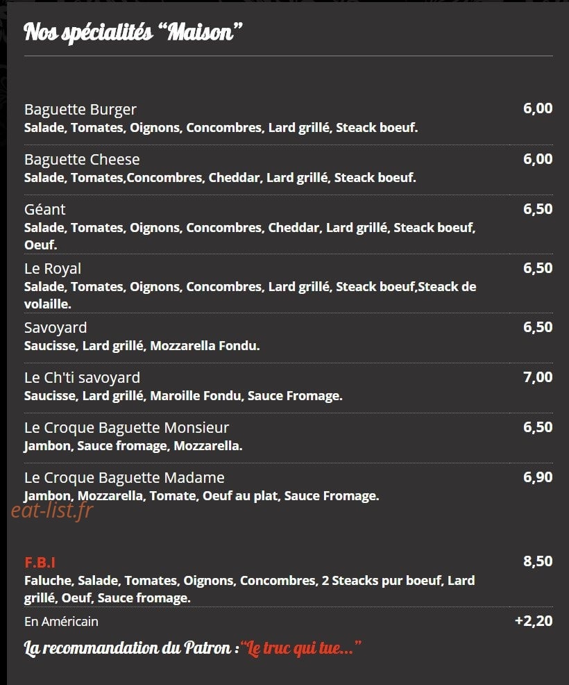 F.B.I frite belge irresistible — carte page 4