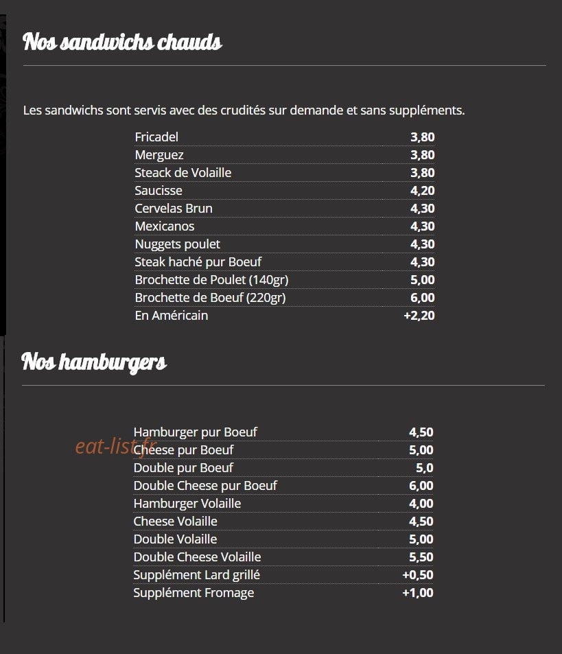 F.B.I frite belge irresistible — carte page 3