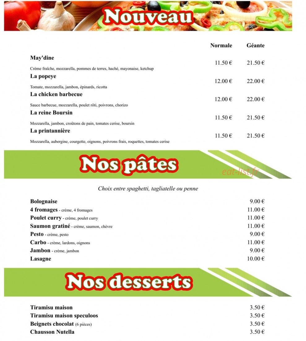 Allo Pizza — carte page 5
