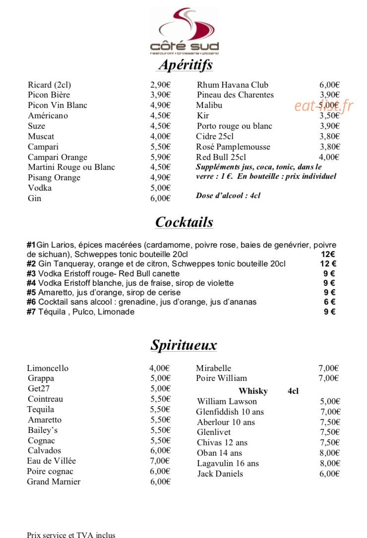 Côté Sud — carte page 6