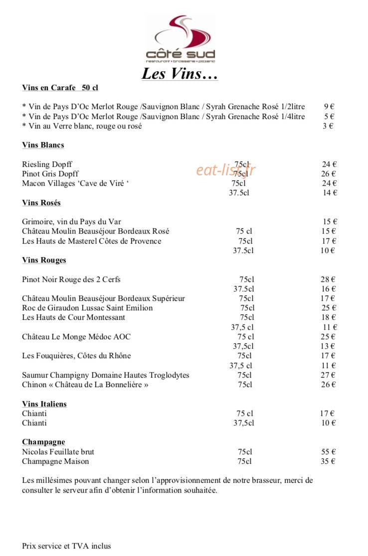 Côté Sud — carte page 2