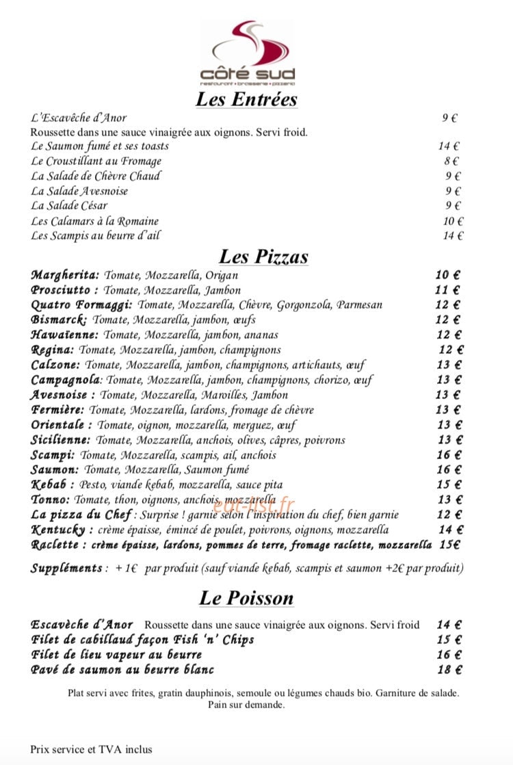 Côté Sud — carte page 1