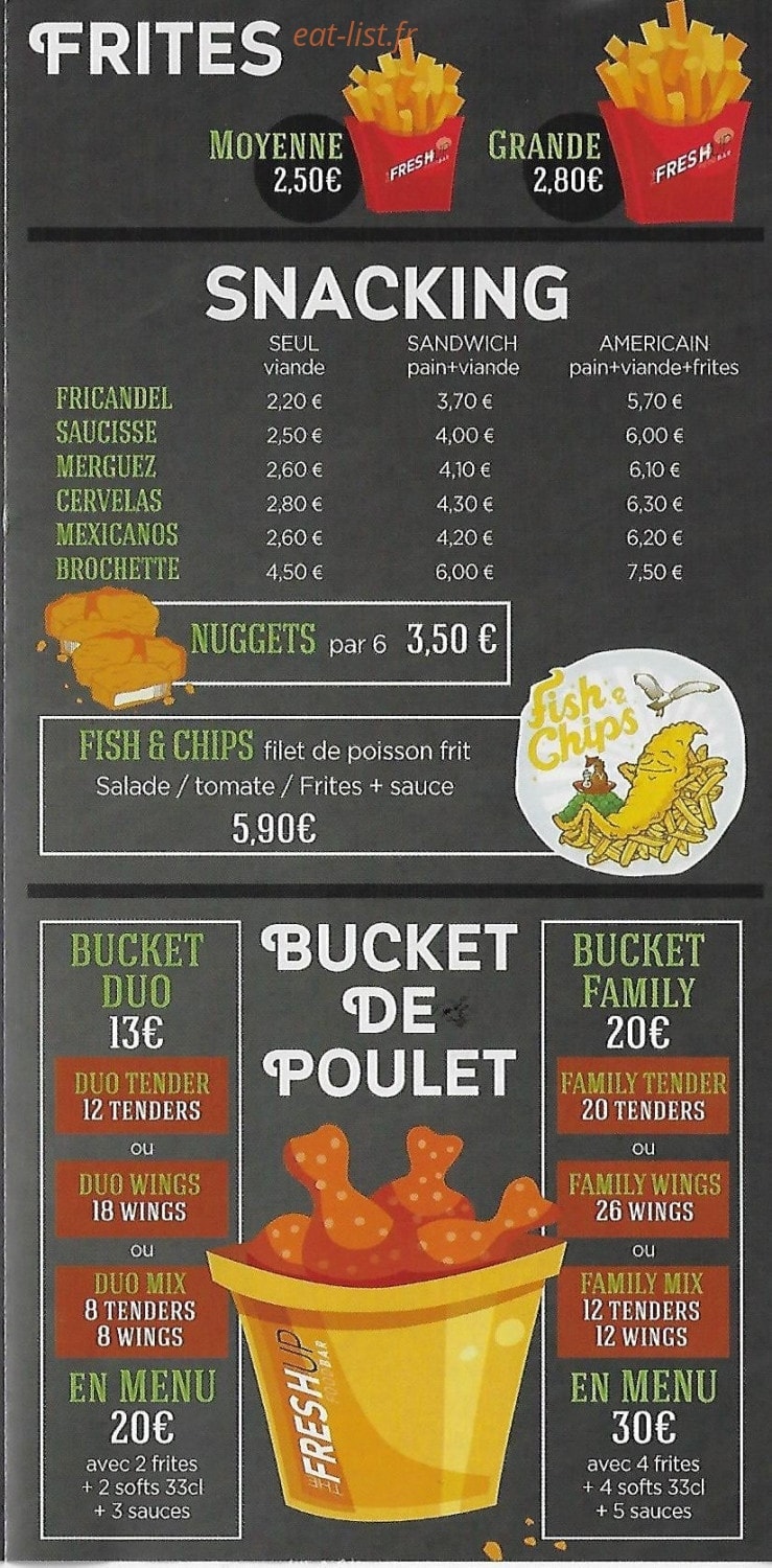 Freshup — carte page 3