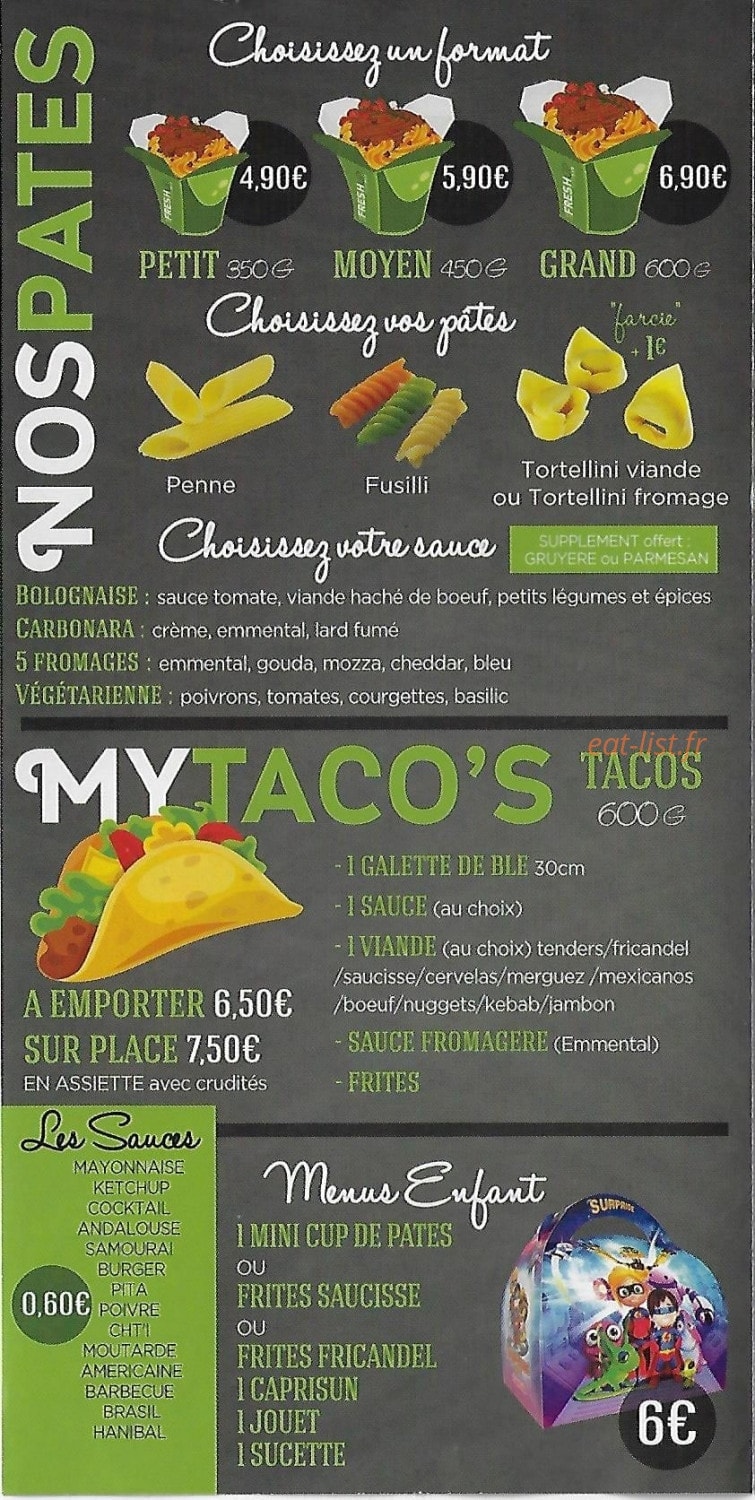Freshup — carte page 2
