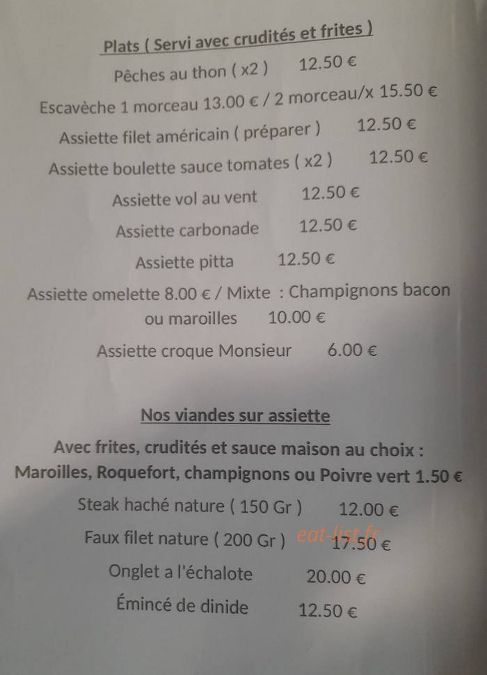 Chez Nadine — carte page 2