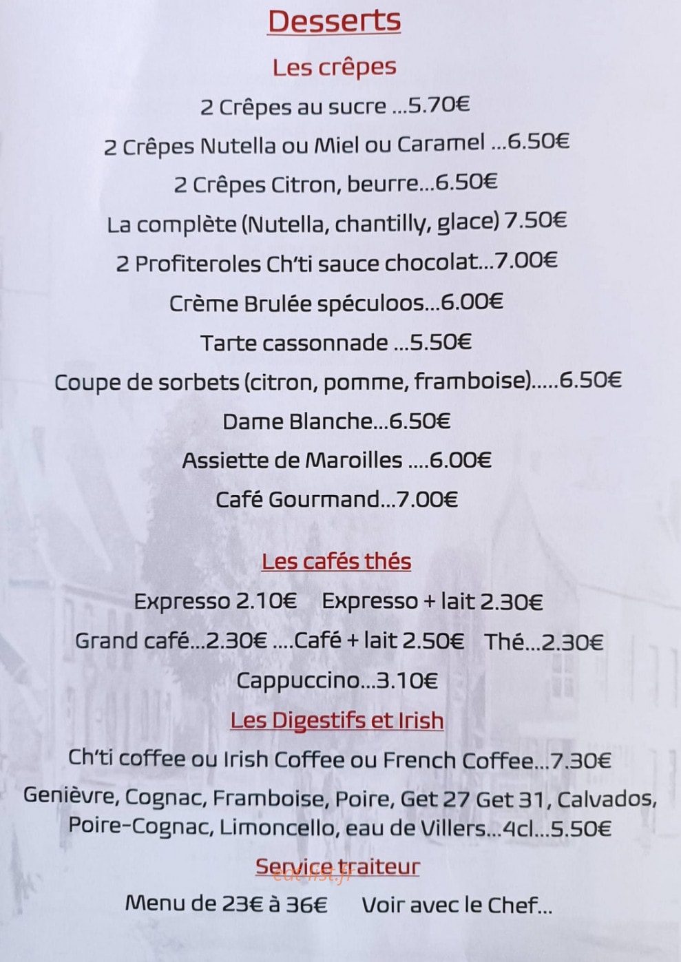 Chez le Père Ducoin — carte page 4