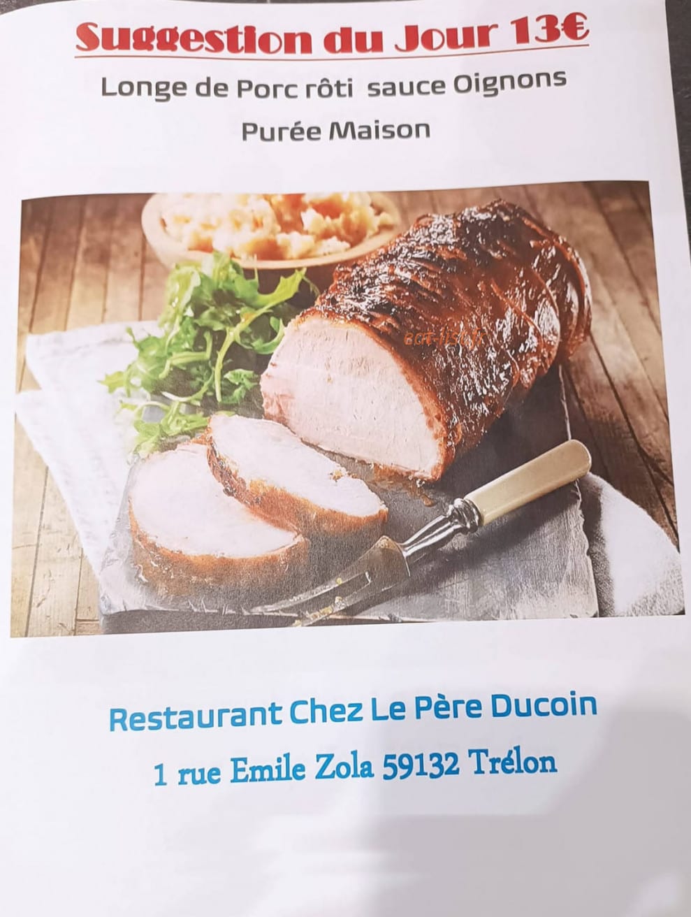 Chez le Père Ducoin — carte page 1