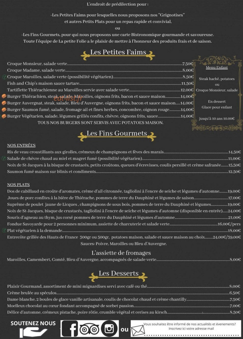 La Petite Folie — carte page 2