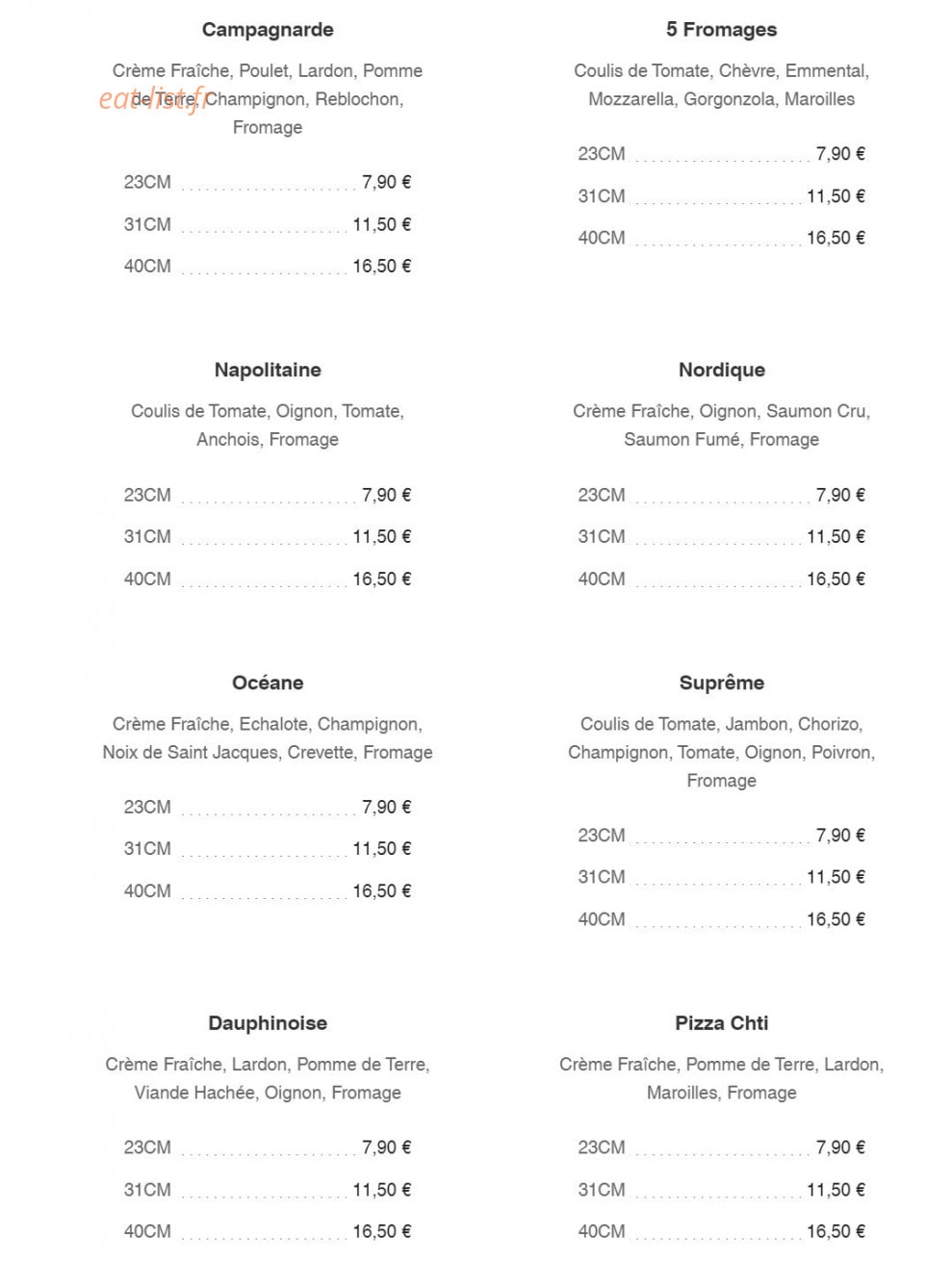 Pizz'Eli — carte page 5