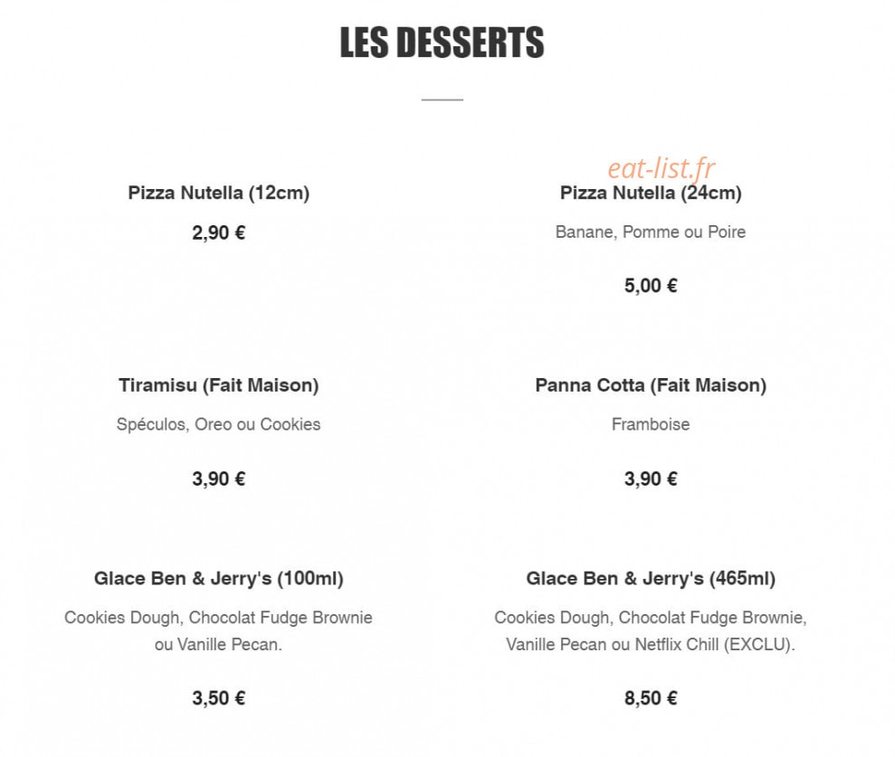 Pizz'Eli — carte page 8