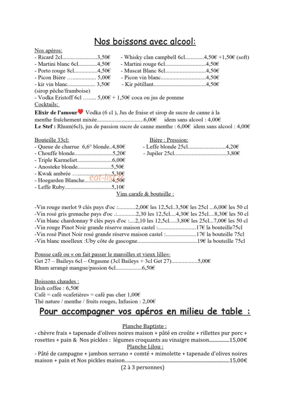 Chez Flo et Stef — carte page 5