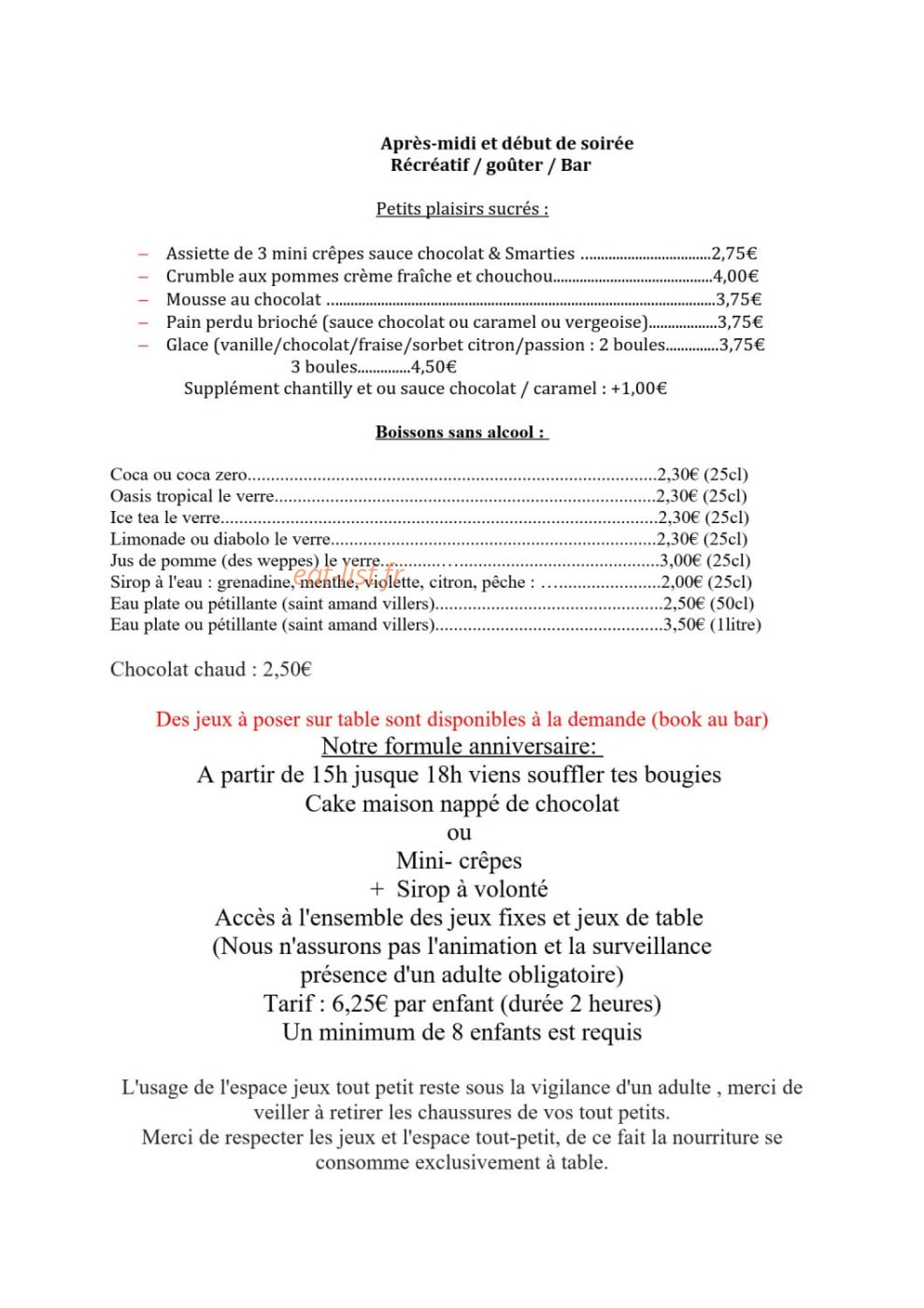 Chez Flo et Stef — carte page 4