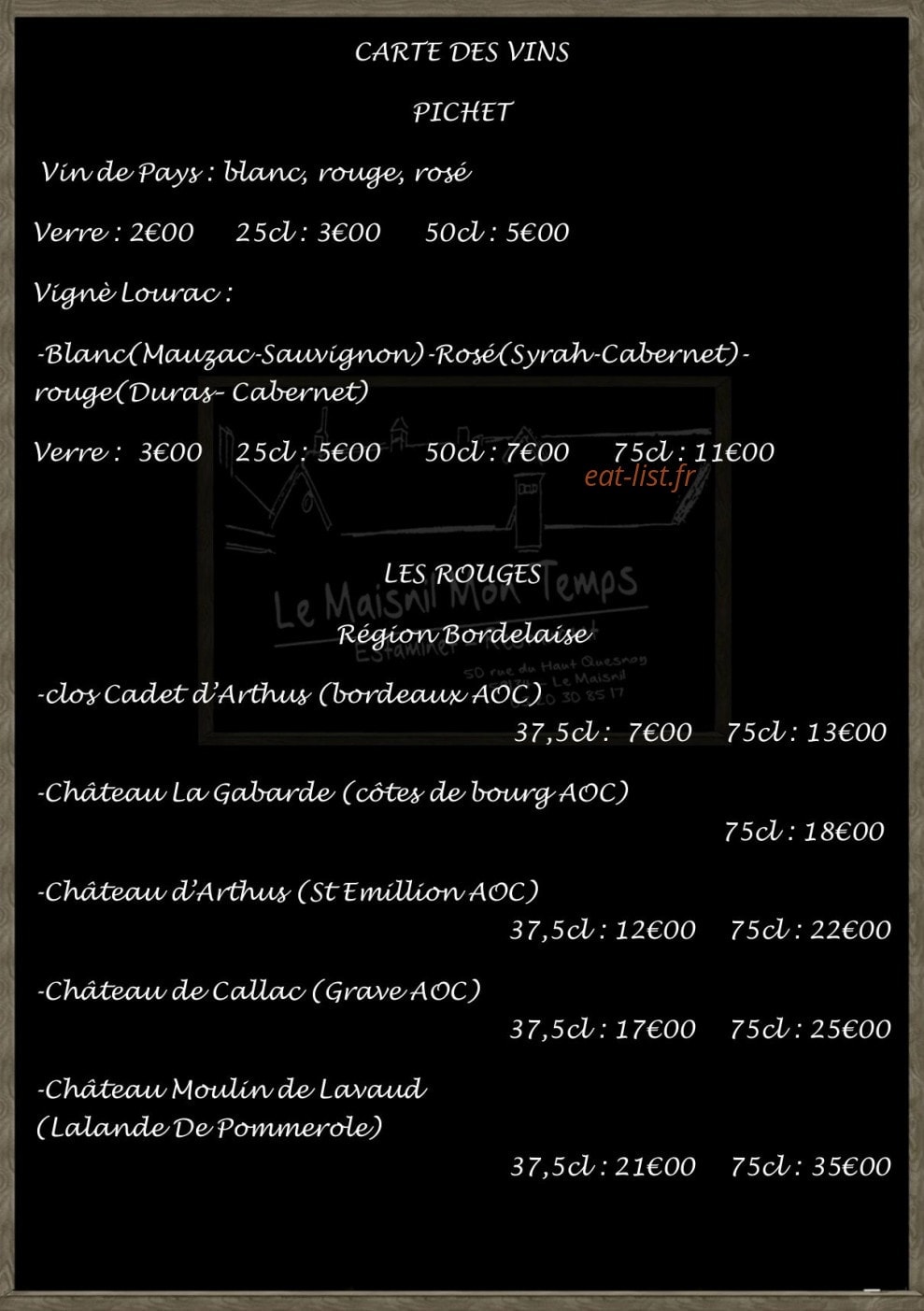 Le Maisnil Mon Temps — carte page 1