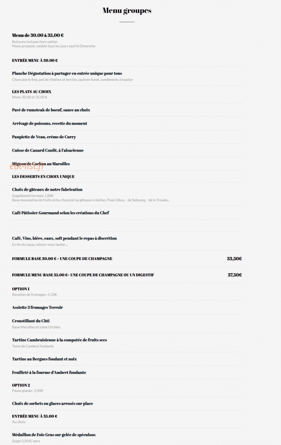 Au Chaudron de Céline — carte page 7