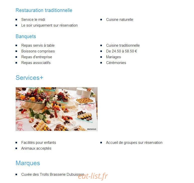 Auberge Des Cigognes — carte page 1