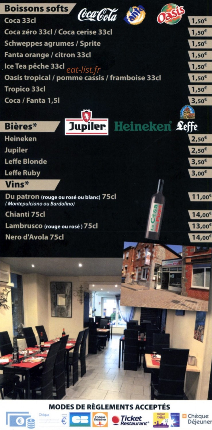 Casa Della Pizza — carte page 6