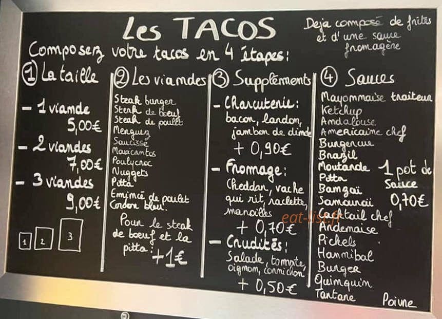 La Patate — carte page 1